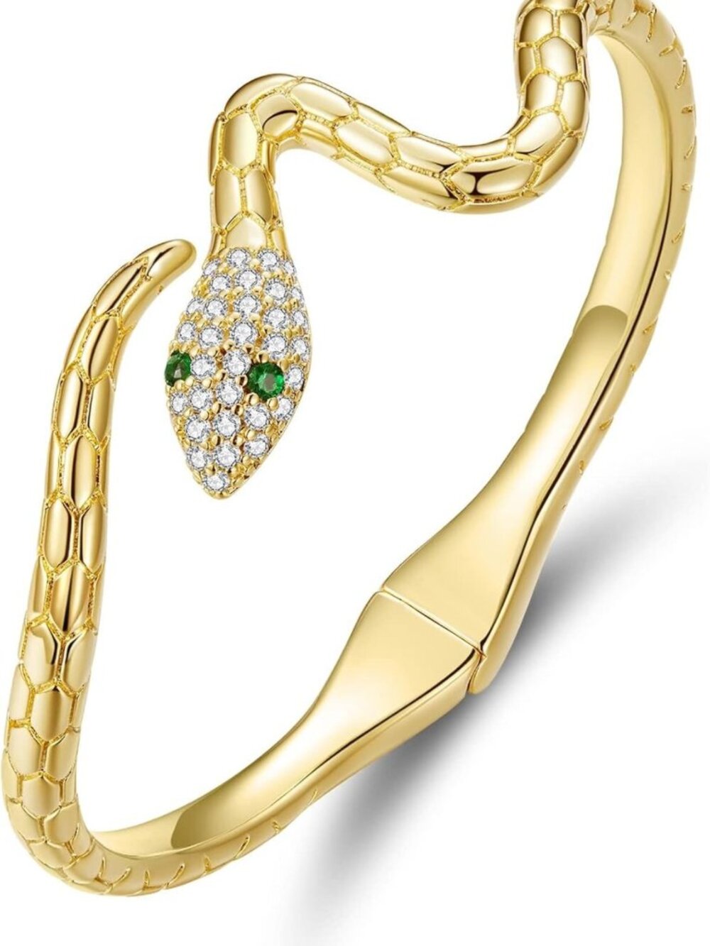 Stylish Gold Snake Cuff Bracelet for Women - Trendy Bangle Jewelry Accessory